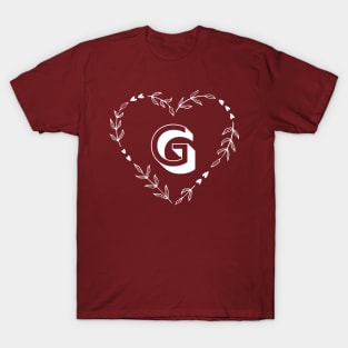 Letter G Flower Monogram T-Shirt